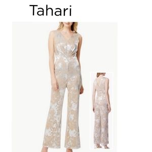 Tahari ASL Metallic Jumpsuit. Size 16